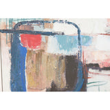 Painting Home ESPRIT Blue White Abstract Urban 114 X 6 X 143,5 CM-5