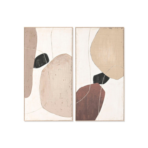 Painting Home ESPRIT Brown Beige Modern Urban 70 X 5 X 140 CM (2 Units)-0