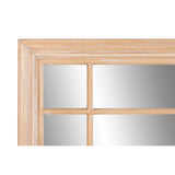 Wall mirror Home ESPRIT Natural Window Stripped 68 x 4 x 128 cm-3