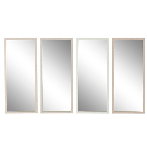Wall mirror Home ESPRIT White Brown Beige Grey Modern 68 x 2 x 156 cm (4 Units)-0