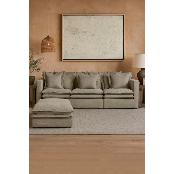 Sofa module Home ESPRIT Green Sand 120 X 120 X 95 CM-10