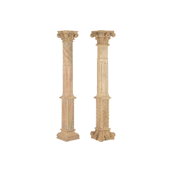 Decorative Figure Home ESPRIT Natural Column Stripped 30 X 30 X 200 CM-0