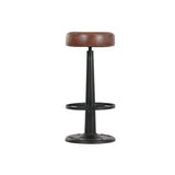 Stool Home ESPRIT Brown Black Leather Iron-7