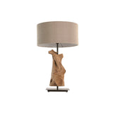 Desk lamp Home ESPRIT Black Beige Natural 50 W 220 V-1