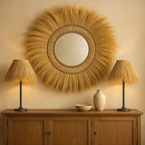 Wall mirror Home ESPRIT Natural Bali 110 X 11 X 110 CM-4