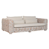 Sofa Home ESPRIT Natural Bicoloured Stripped 220 X 103 X 64 CM (4 Pieces)-2