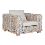 Sofa Home ESPRIT Natural Bicoloured Stripped 220 X 103 X 64 CM (4 Pieces)-10