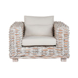 Sofa Home ESPRIT Natural Bicoloured Stripped 220 X 103 X 64 CM (4 Pieces)-9