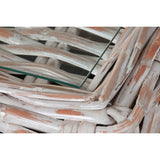 Sofa Home ESPRIT Natural Bicoloured Stripped 220 X 103 X 64 CM (4 Pieces)-3