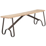 Bench Home ESPRIT Black Natural Iron Teak 152 X 41 X 46 CM-0