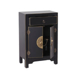 Nightstand ORIENTE 45 x 26 x 69 cm Black Wood-0