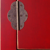Console ORIENTE Iron MDF Wood Red Golden 63 x 26 x 80 cm-2