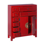 Sideboard ORIENTE 73 x 26 x 90 cm Red Wood-3