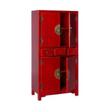 Sideboard ORIENTE 63 x 33 x 131 cm Red Wood-3