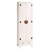 Cupboard ORIENTE White Wood Iron DMF 55 x 33 x 185 cm-0