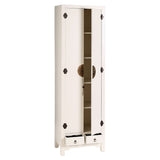 Cupboard ORIENTE White Wood Iron DMF 55 x 33 x 185 cm-4