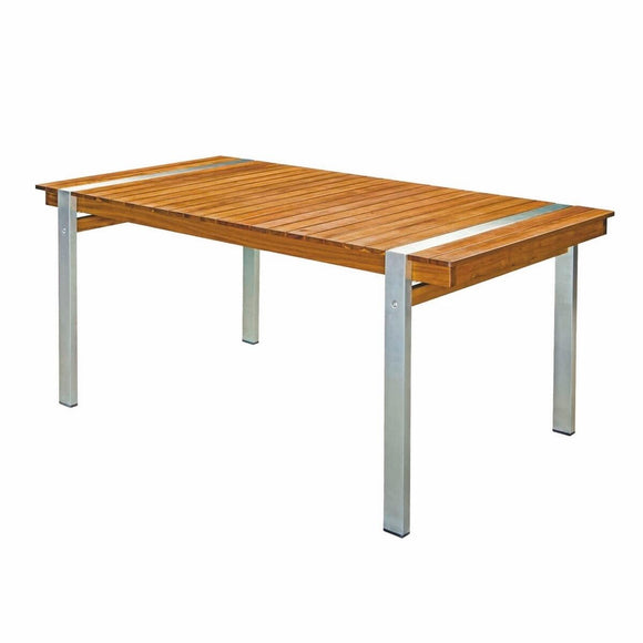 Dining Table Norah 160 x 85 x 74 cm Wood Stainless steel-0