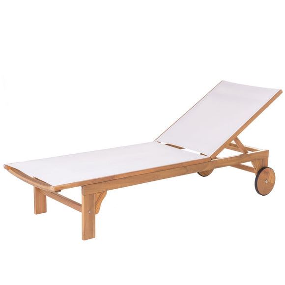 Sun-lounger Nina White 200 x 65 x 36 cm-0