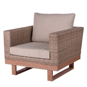 Garden sofa Patsy 88 x 89 x 64,50 cm Wood Rattan-0