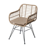 Garden chair Ariki 57 x 62 x 80 cm synthetic rattan Steel Graphite-0