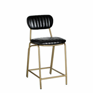 Stool 42 x 49 x 88 cm Black Golden Metal Polyurethane-0