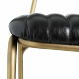 Stool 42 x 49 x 88 cm Black Golden Metal Polyurethane-3