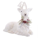 Christmas bauble White Polyfoam Deer 60 x 37 x 63 cm-1