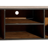 TV furniture CÉSARE 150 x 40 x 49 cm Black Metal Wood Brown-5