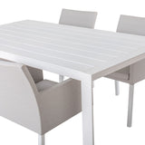 Dining Table Io White Aluminium 180 x 100 x 75 cm-1