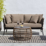Centre Table Ariki Table Steel Rattan Tempered Glass synthetic rattan 73 x 61 x 46 cm-2