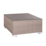 Centre Table Marlene Light brown Crystal Rattan 75 x 75 x 38 cm-0