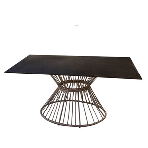 Dining Table Ariki 150 x 120 x 71,5 cm synthetic rattan Steel-0