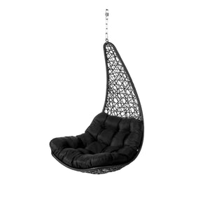 Hanging garden armchair Dido Black Rattan 82 x 84 x 132 cm-0