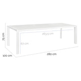 Dining Table Io White Aluminium 280 x 100 x 75 cm-1