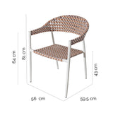 Garden chair Nadia Biscuit Aluminium-1