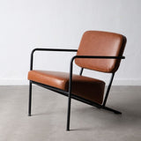 Armchair Brown Black Wood Iron Foam 57 x 76 x 76,5 cm-1