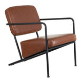 Armchair Brown Black Wood Iron Foam 57 x 76 x 76,5 cm-0