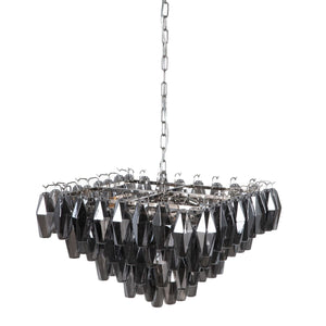 Ceiling Light 58 x 58 x 44 cm Crystal Metal Silver-0