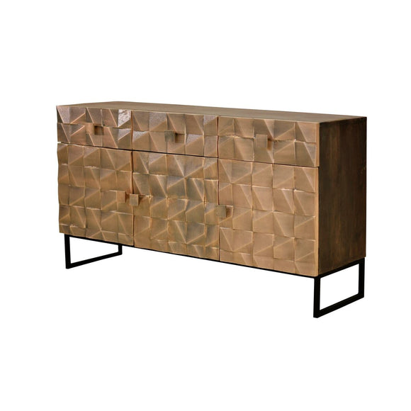 Sideboard Alexandra House Living Dark brown Bronze Mango wood 142 x 80 x 42 cm-0