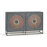 Sideboard Alexandra House Living Brown Grey Metal Mango wood 150 x 91 x 40 cm-5