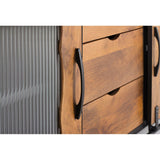 Sideboard Alexandra House Living Black Metal Mango wood 150 x 80 x 40 cm-3