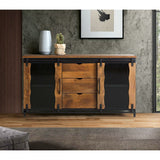 Sideboard Alexandra House Living Black Metal Mango wood 150 x 80 x 40 cm-1