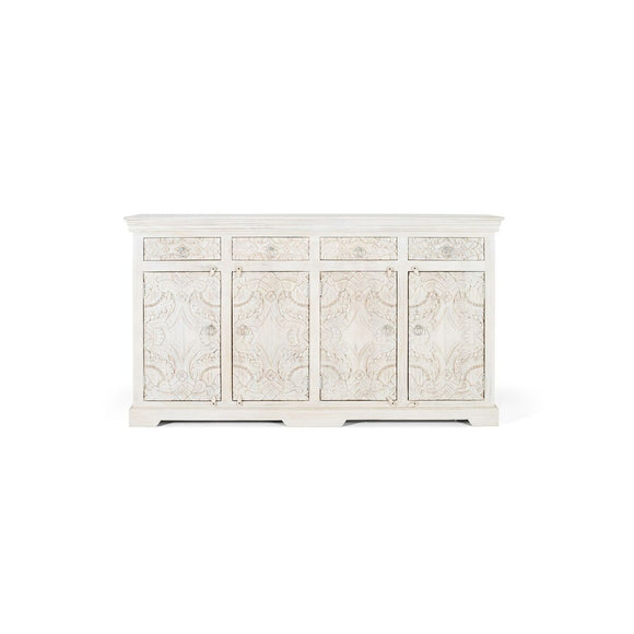 Sideboard Alexandra House Living White Mango wood 180 x 100 x 40 cm-0