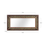 Hanging mirror Alexandra House Living Multicolour 46 x 92 x 1 cm-2