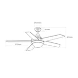 Ceiling Fan with Light EDM 33988 Adriatico White 60 W-4