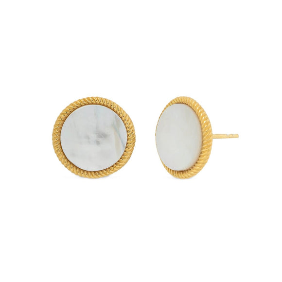 Ladies' Earrings Majorica 17785.00.1.E00.906.1 Golden White-0