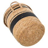 Set of Baskets Alexandra House Living Brown Wood Rattan Natural Fibre 42 x 48 x 42 cm 6 Pieces-6