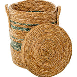 Set of Baskets Alexandra House Living 03839 Brown Wood Rattan Natural Fibre (6 Units)-5