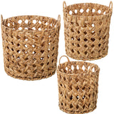 Set of Baskets Alexandra House Living 03847 Brown Wood wicker Rattan (3 Units)-0