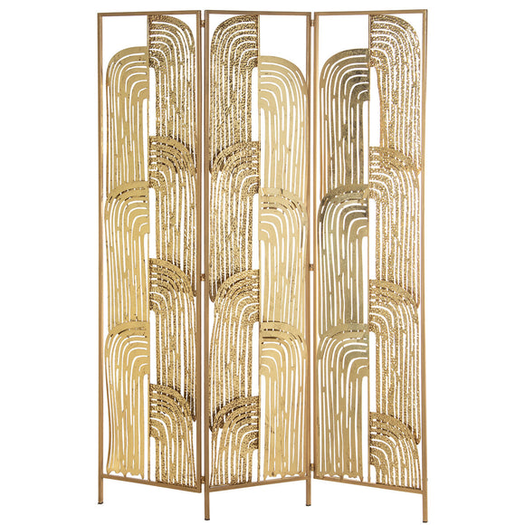 Folding screen Alexandra House Living Golden Metal 120 x 170 x 1 cm-0